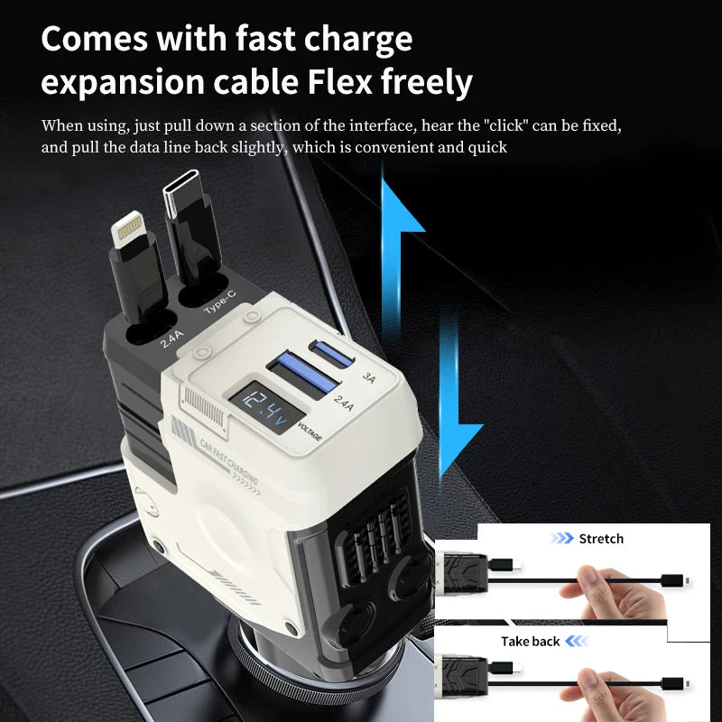 120W Retractable Charger - DeeNoy