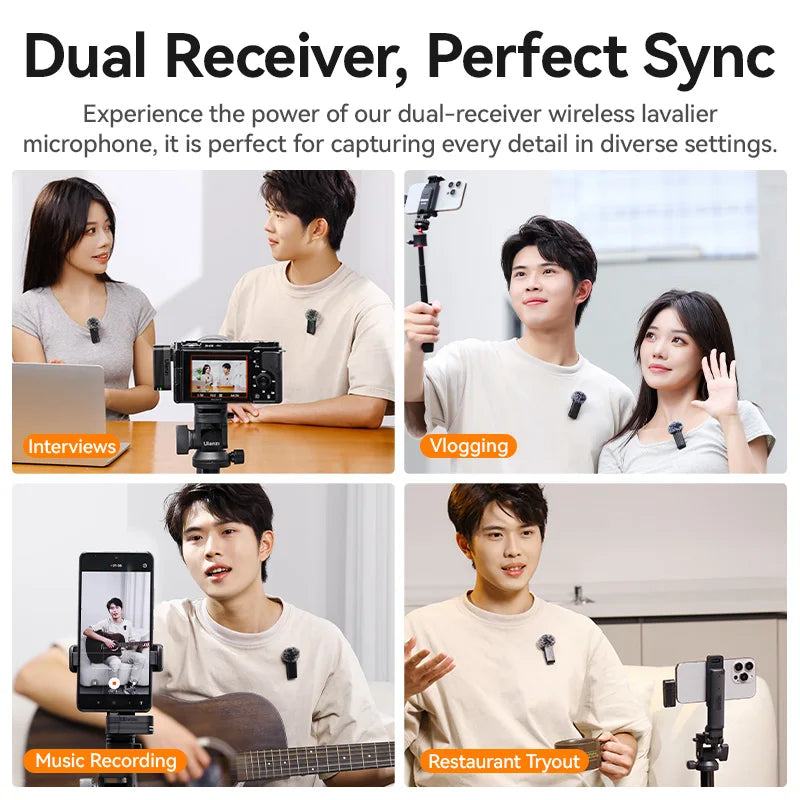 Ulanzi A100 Wireless Lavalier Microphone - DeeNoy