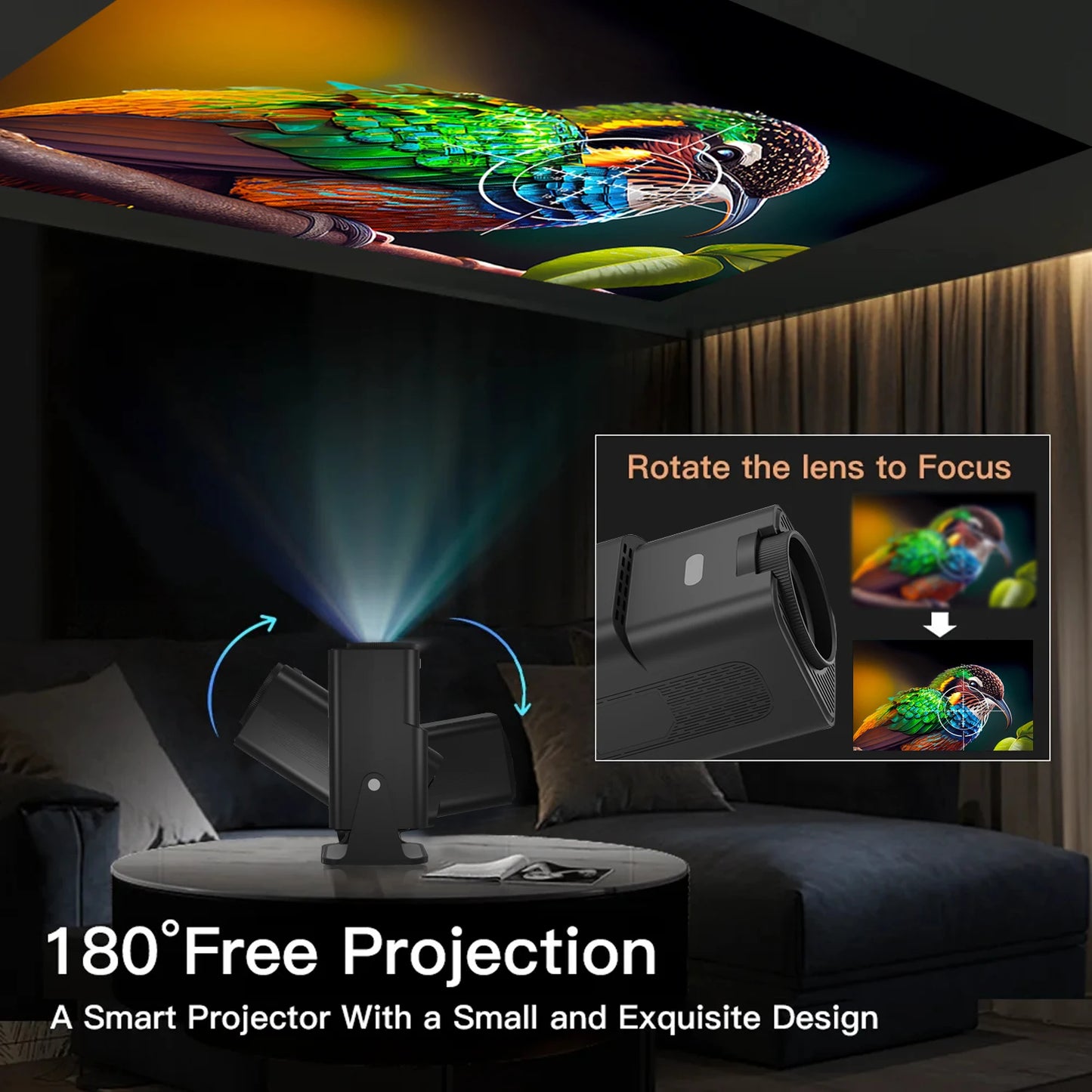 Y6S Portable Smart Projector